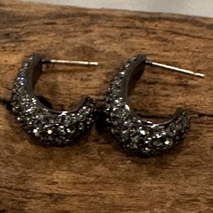 Vintage hoop rhinestone like wedding, prom, homecoming, formal earrings